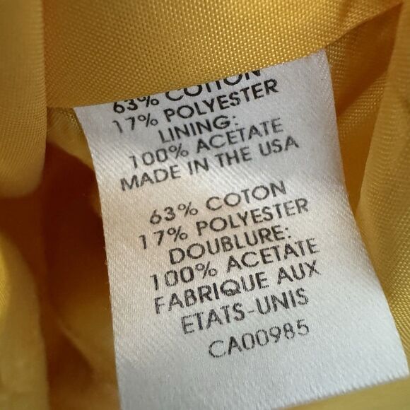 Nanette Lepore Dress Size 4 Yellow Sleeveless Knee Length Floral Jacquard Modest - Picture 4 of 6